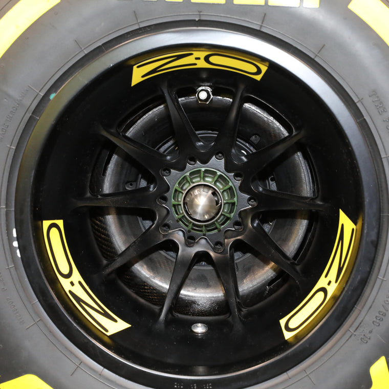 Lotus E22-03 2014 rolling chassis featuring a 2019 RS19 Formula 1-inspired livery, full-size premium collector showpiece