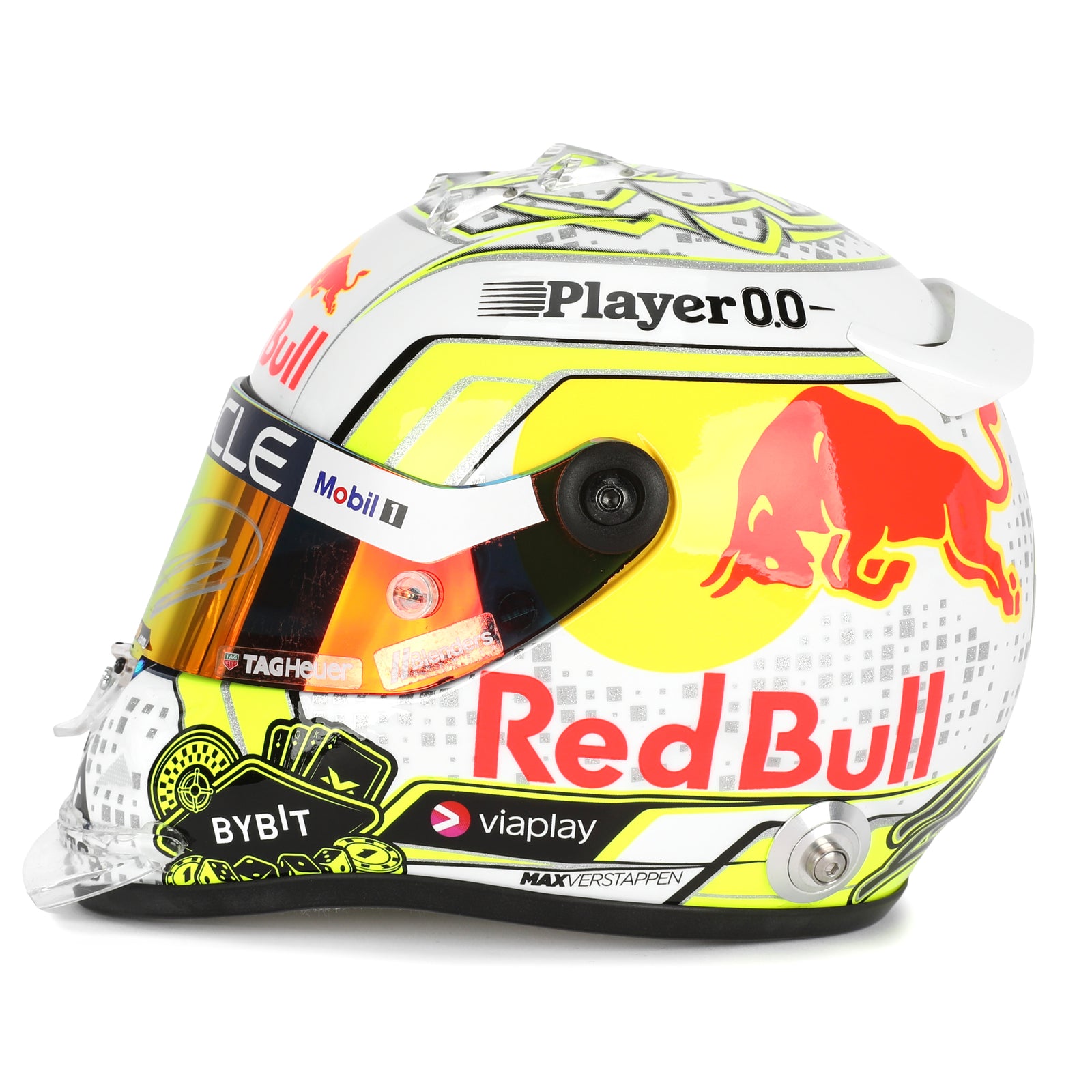 LOT 646 - Max Verstappen Signed 2023 Red Bull Racing 1:2 Scale Helmet - Las Vegas GP