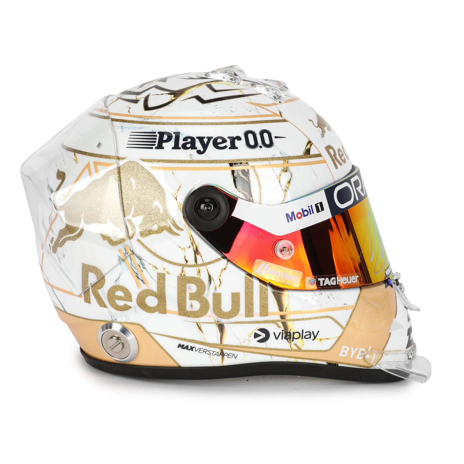 LOT 640 - Max Verstappen 2024 World Champion Signed Red Bull Racing 1:2 Scale Helmet