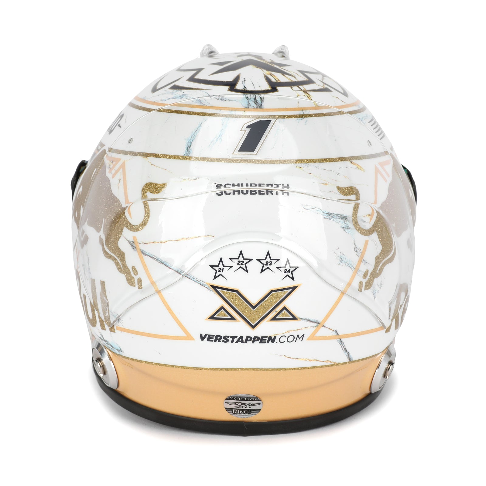 LOT 640 - Max Verstappen 2024 World Champion Signed Red Bull Racing 1:2 Scale Helmet