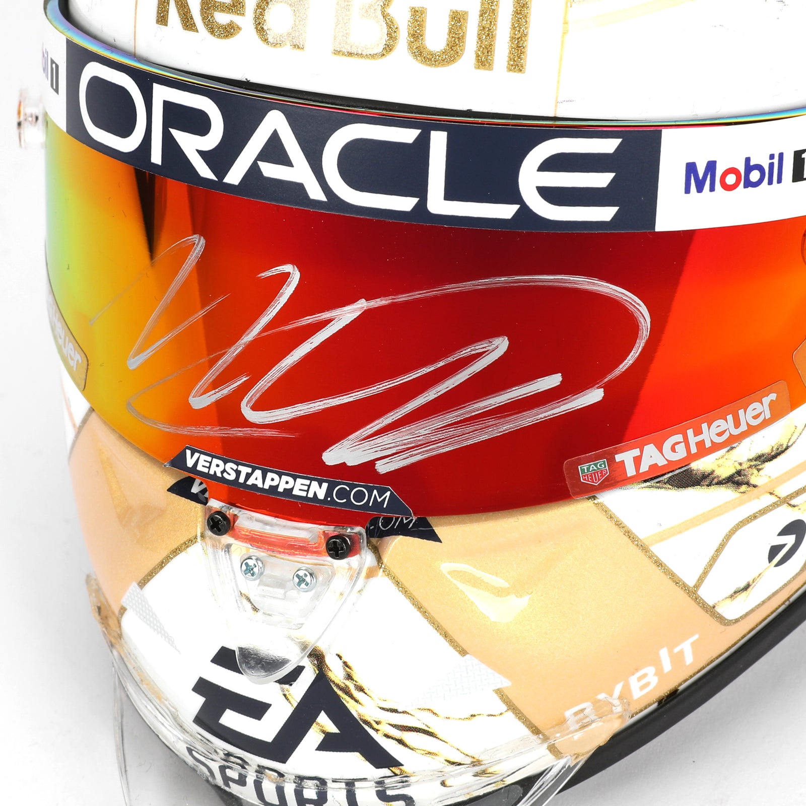 LOT 640 - Max Verstappen 2024 World Champion Signed Red Bull Racing 1:2 Scale Helmet