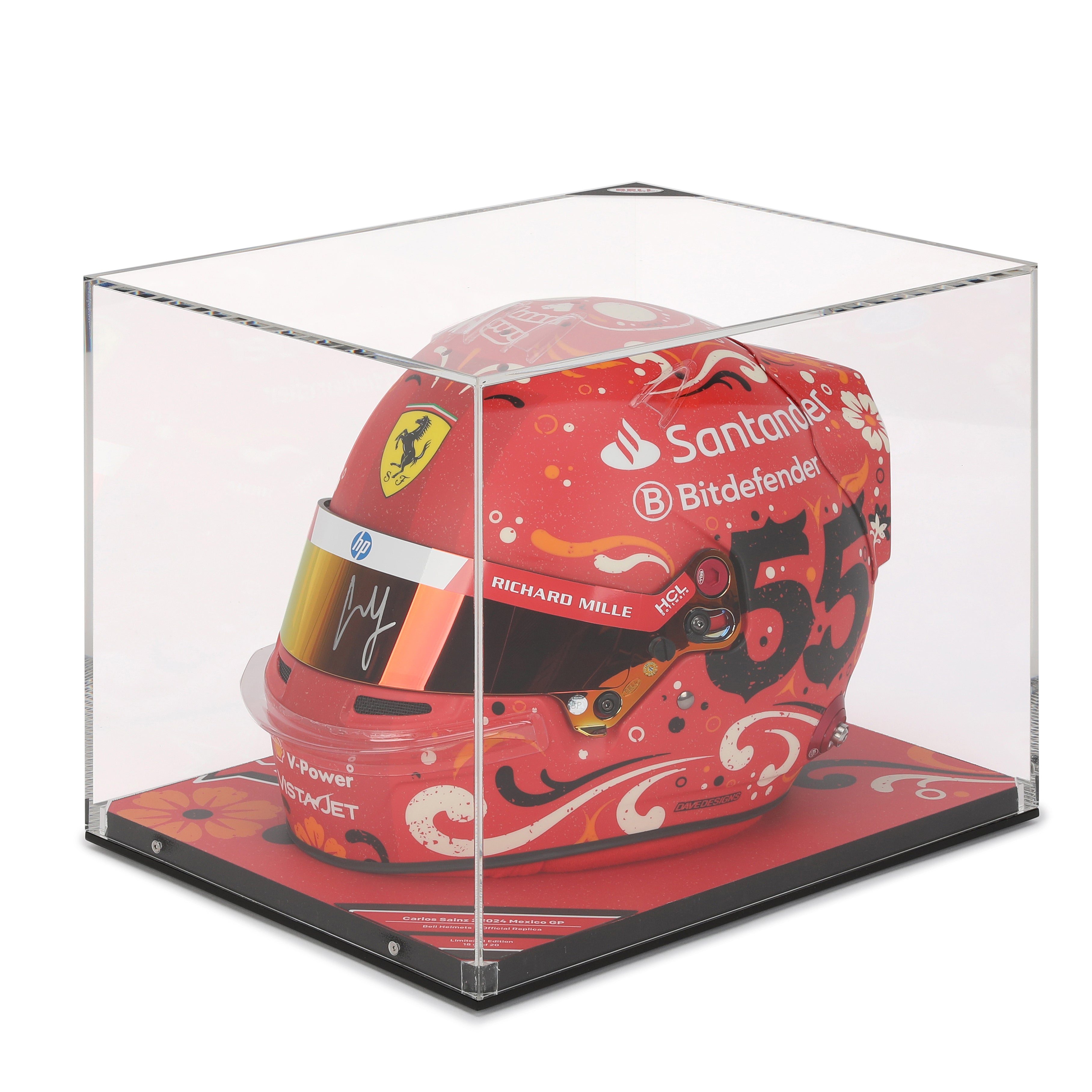Carlos Sainz 2024 Scuderia Ferrari Signed Replica Helmet - Mexico City GP