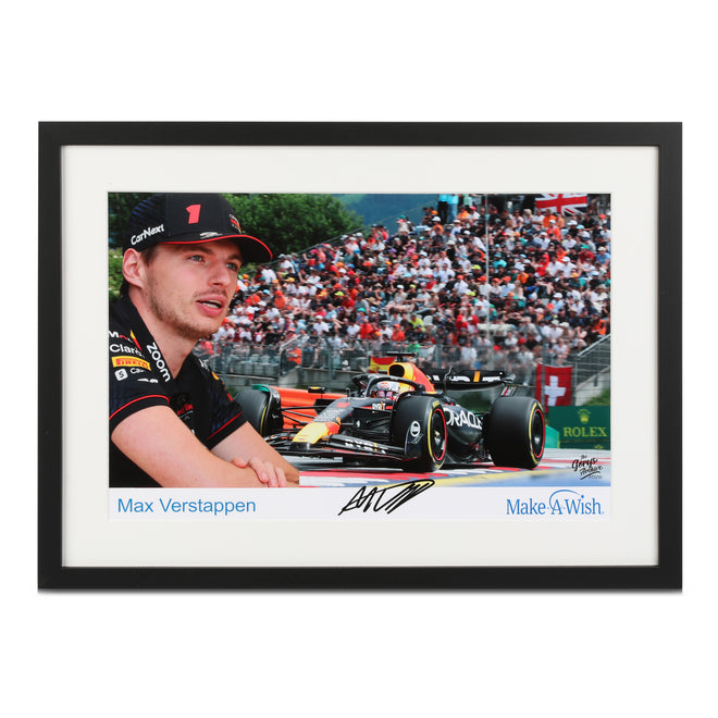 LOT 577 - Max Verstappen Red Bull Signed Poster - Make-A-Wish