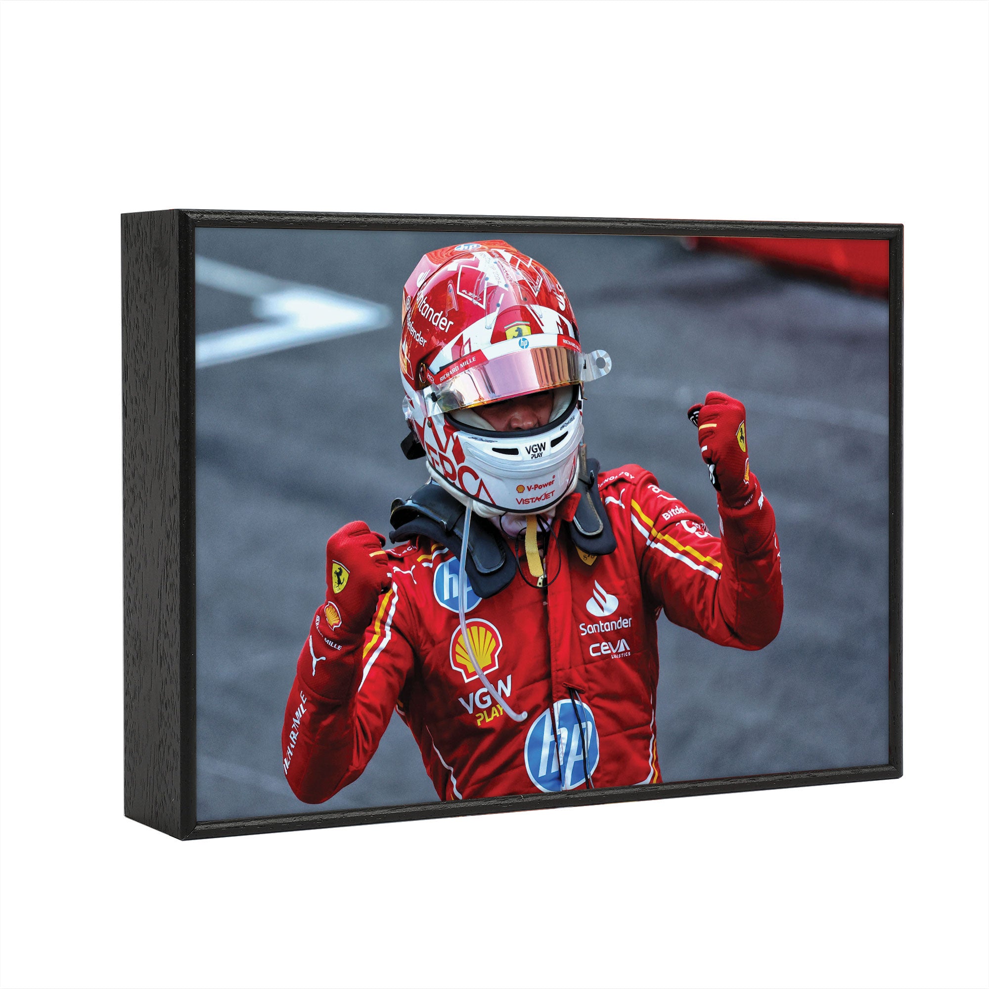 Charles Leclerc 2024 Scuderia Ferrari Frame Print - Monaco GP - Box Frame