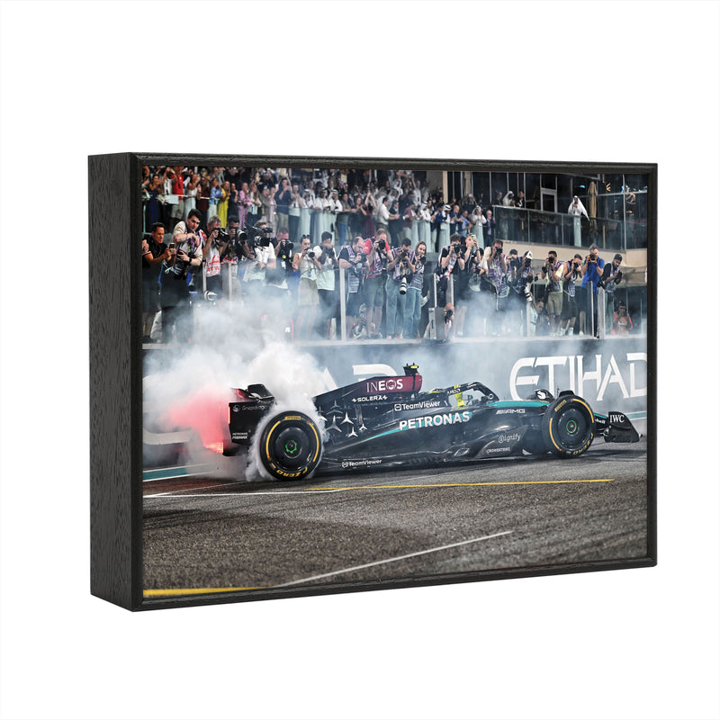 Lewis Hamilton 2024 Mercedes AMG Petronas Print - The Farewell - Abu Dhabi GP - Box Frame
