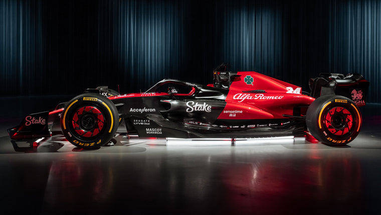 2023 Alfa Romeo C43 Formula 1 show car, full-size display vehicle inspired by the Alfa Romeo F1 Team challenger for premium collector display