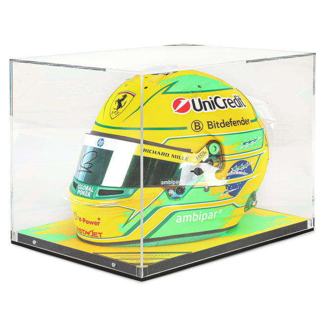 The Silverstone Auction LOT 034 - Lewis Hamilton 2025 Signed Ferrari Replica Helmet BRAZIL GP