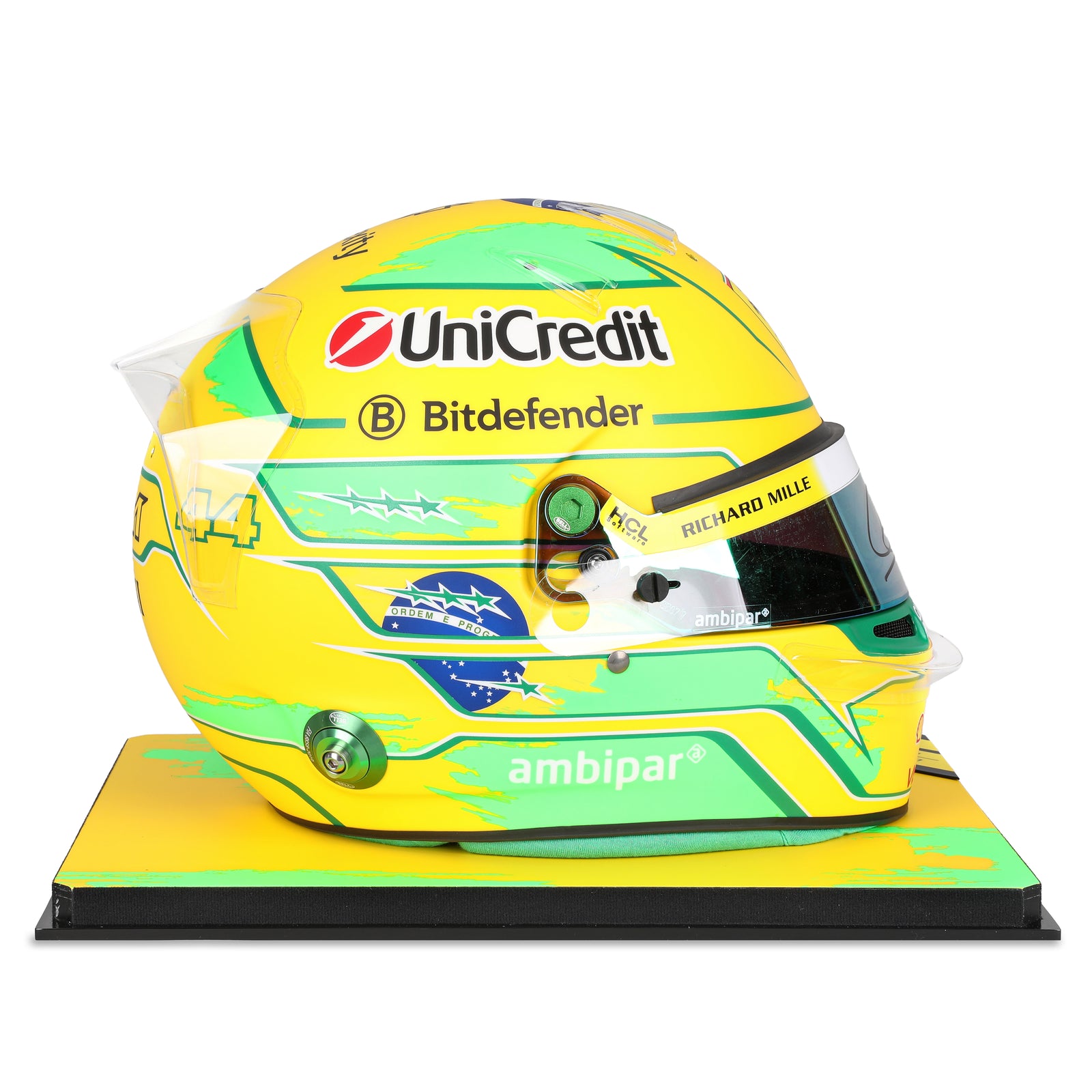 The Silverstone Auction LOT 034 - Lewis Hamilton 2025 Signed Ferrari Replica Helmet BRAZIL GP