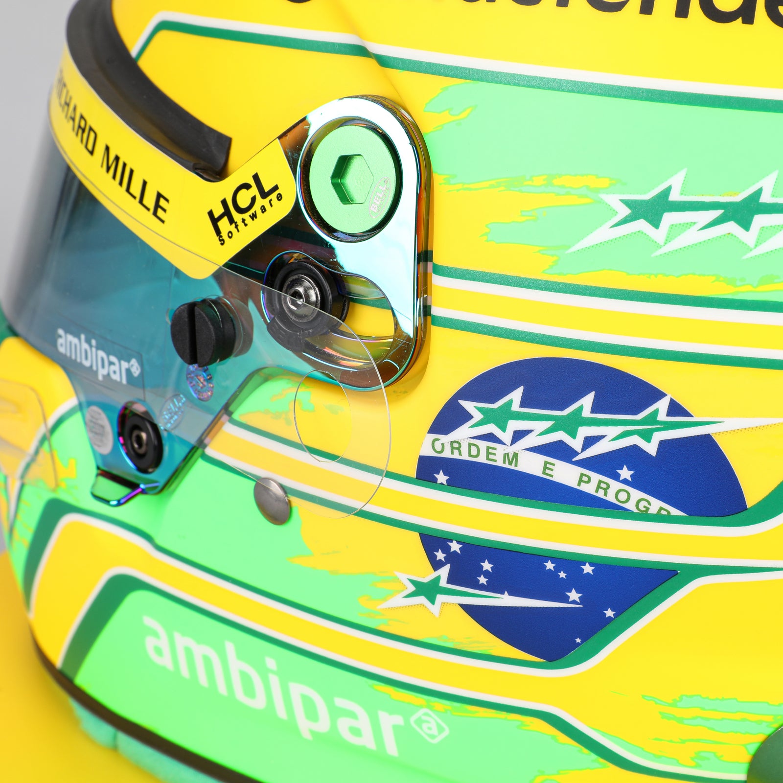 The Silverstone Auction LOT 034 - Lewis Hamilton 2025 Signed Ferrari Replica Helmet BRAZIL GP