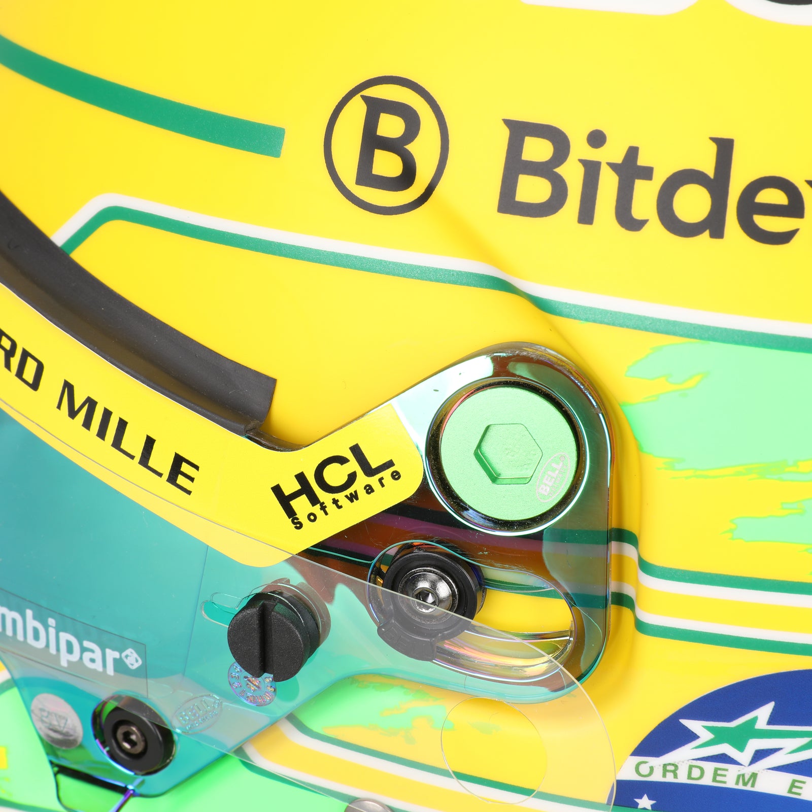 The Silverstone Auction LOT 034 - Lewis Hamilton 2025 Signed Ferrari Replica Helmet BRAZIL GP