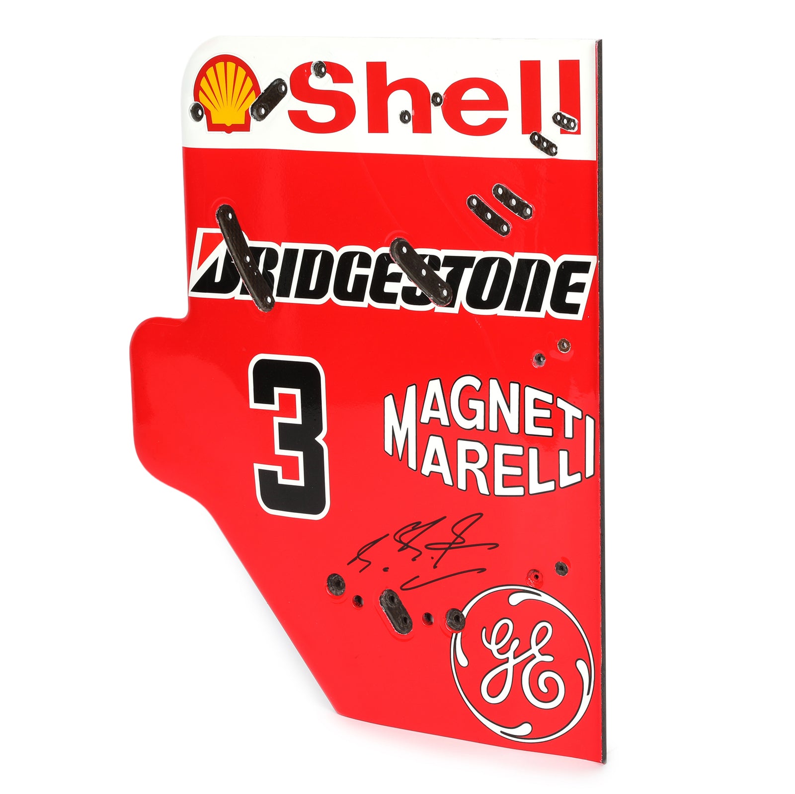 The Silverstone Auction LOT 036 - Michael Schumacher 1999 Ferrari F399 Rear Wing L/H Endplate - Signed