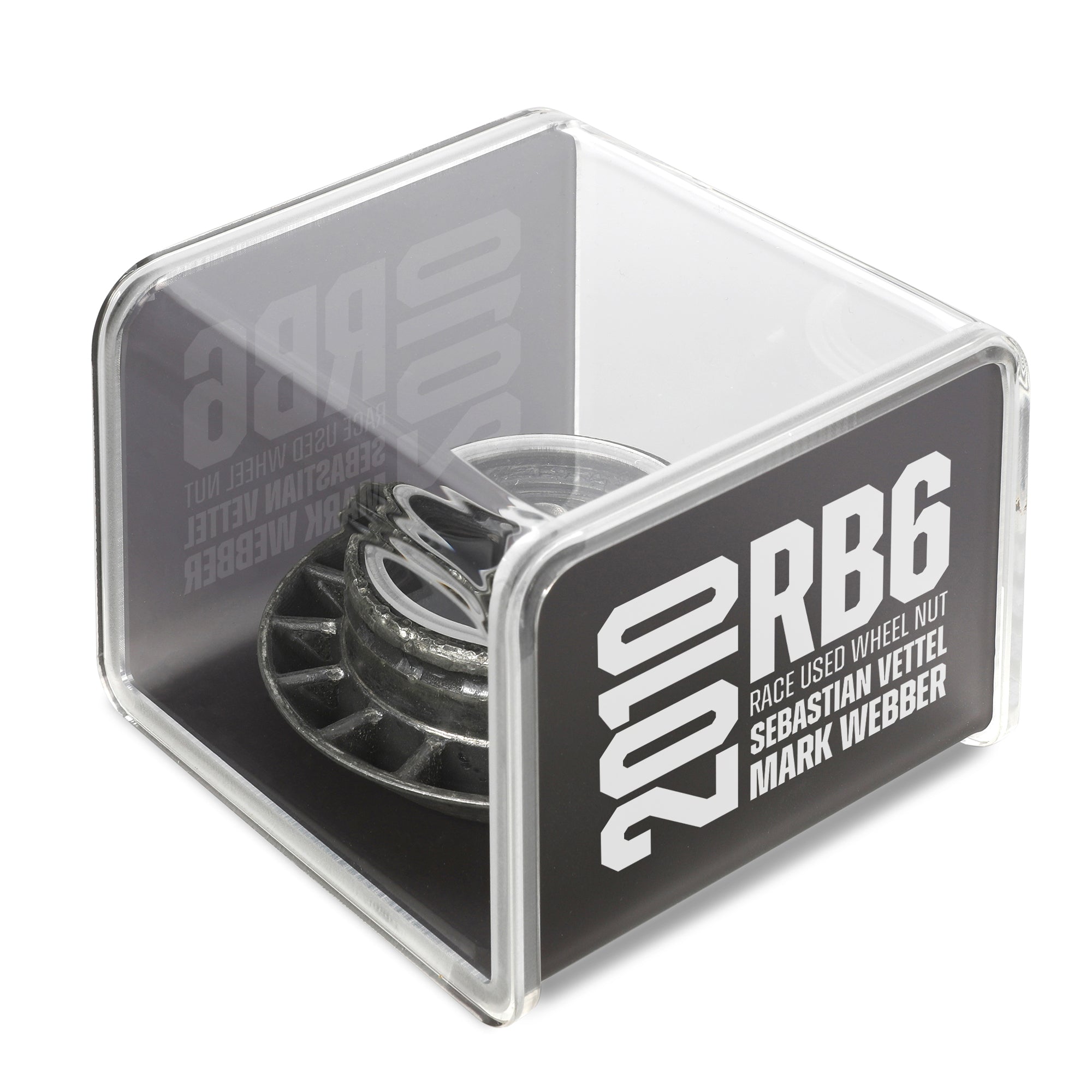 Bull Racing 2010 RB6 Grand Prix Used Wheel Nut Display Case