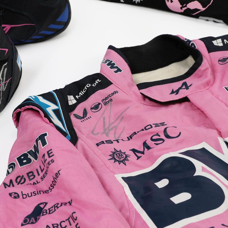 Franco Colapinto Signed 2025 Austrian GP Grand Prix Used Alpine F1 Team Used Racewear Bundle