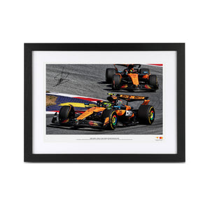 Lando Norris signed 2025 McLaren F1 Team photo from the Austrian Grand Prix authentic Formula 1 memorabilia for collector display