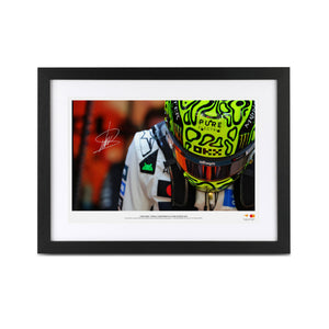 Lando Norris signed 2025 McLaren F1 Team photo from the Mexican Grand Prix authentic Formula 1 memorabilia for collector display