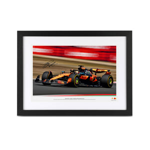 Oscar Piastri signed 2025 McLaren F1 Team photo from the Chinese Grand Prix authentic Formula 1 memorabilia for collector display