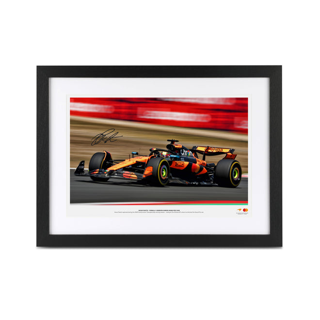 Oscar Piastri Signed 2025 McLaren F1 Team Photo - Chinese GP