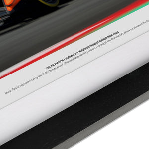 Oscar Piastri 2025 McLaren F1 Team Chinese Grand Prix signed photo premium Formula 1 collector piece and motorsport memorabilia