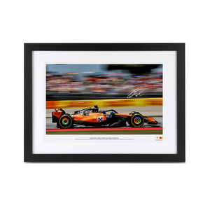 Oscar Piastri signed 2025 McLaren F1 Team photo from the Spanish Grand Prix authentic Formula 1 memorabilia for collector display
