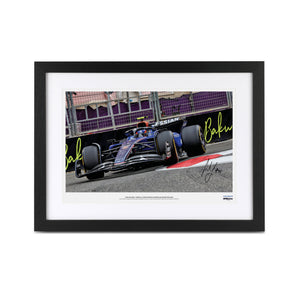 Carlos Sainz 2025 signed photo from the Azerbaijan Grand Prix, authentic Formula 1 memorabilia for collector display