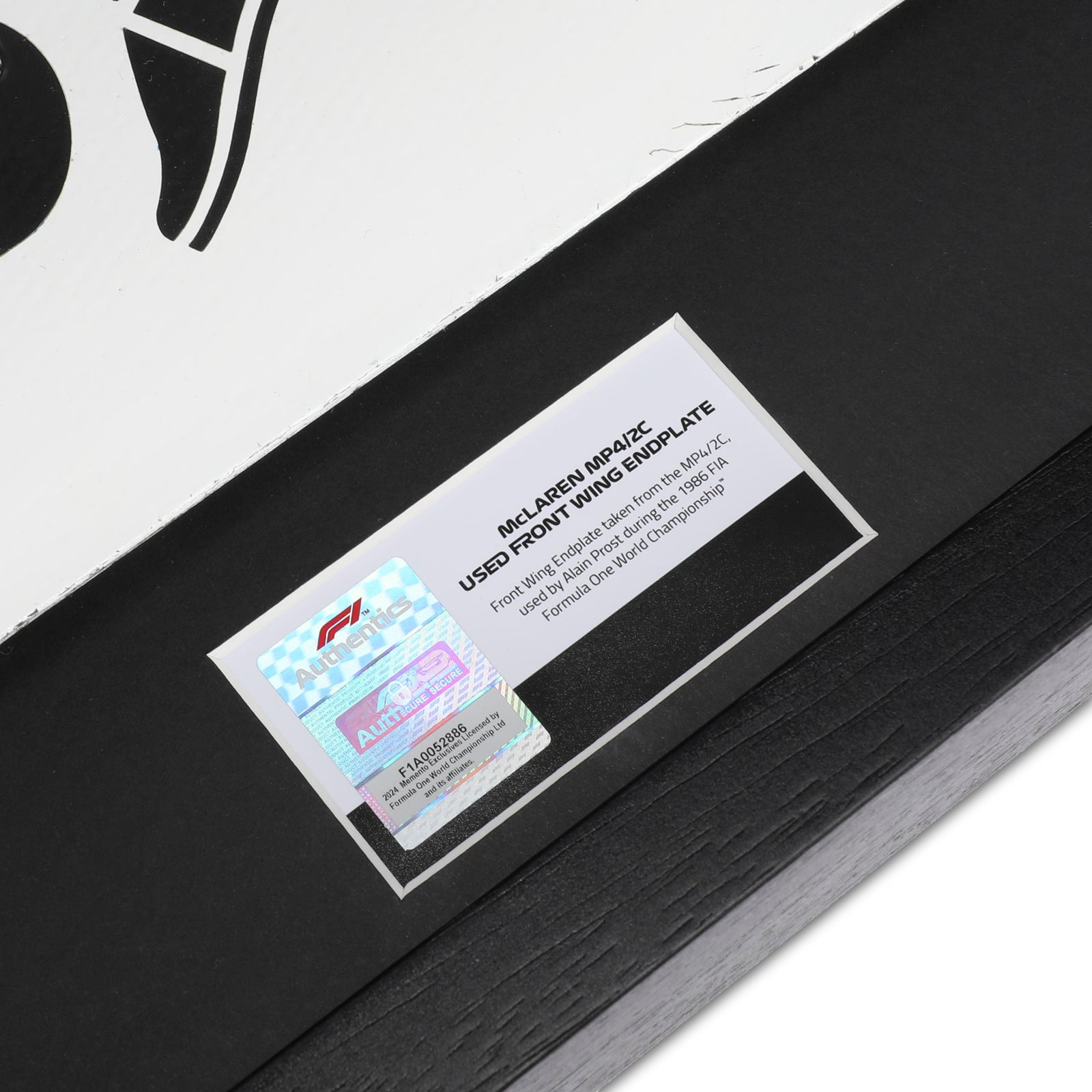 LOT 542 - Alain Prost 1986 McLaren MP4/2C Race Used Front Wing Right Endplate