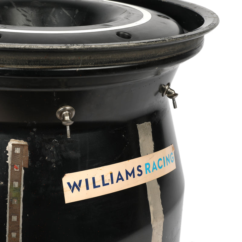 Alex Albon Dutch Grand Prix 2023 Williams Racing wheel rim table crafted from genuine Formula 1 components