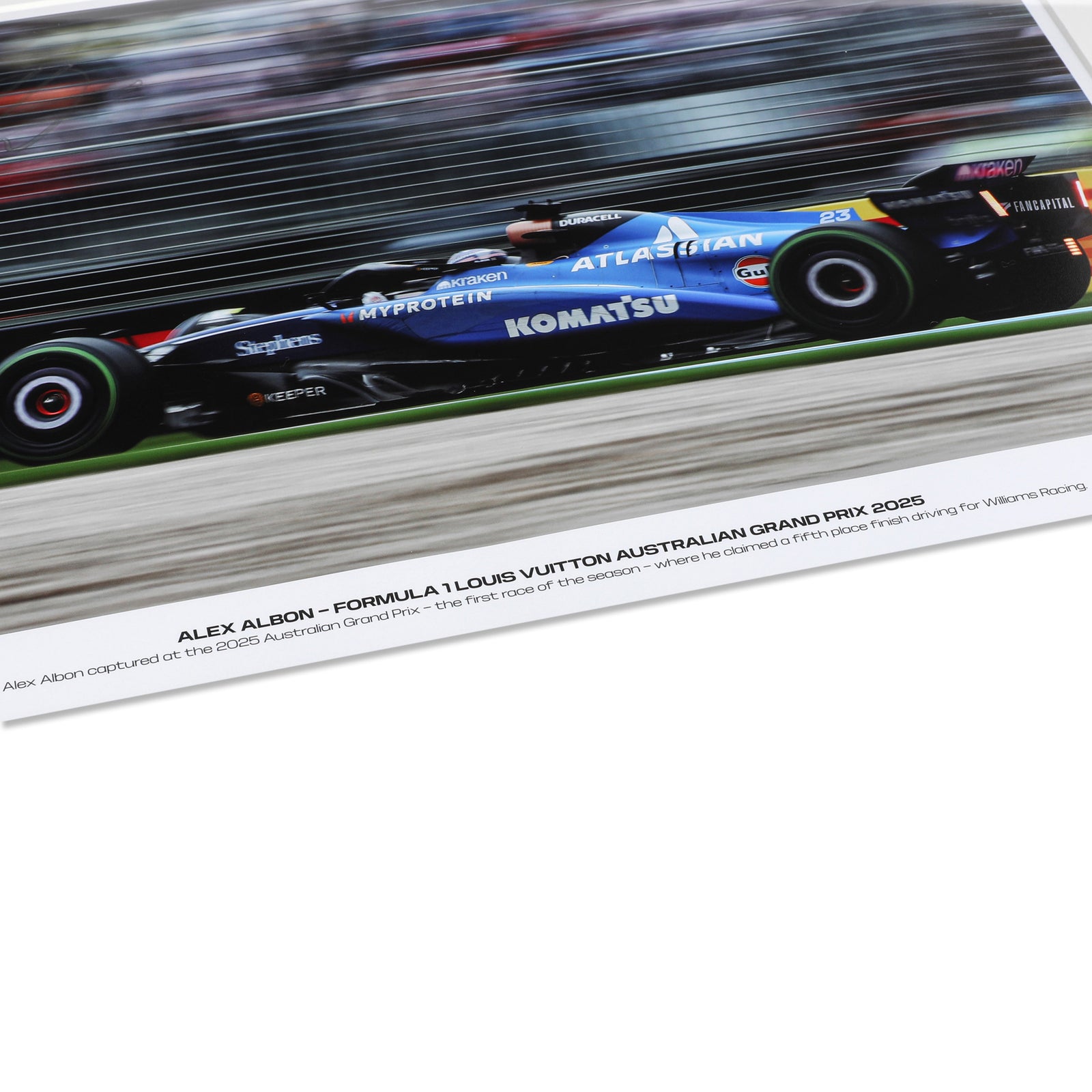 Alex Albon 2025 Atlassian Williams Racing Signed Print - Australian GP