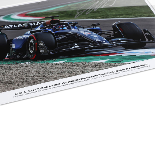 Alex Albon 2025 Atlassian Williams Racing Signed Print - Emilia-Romagna GP