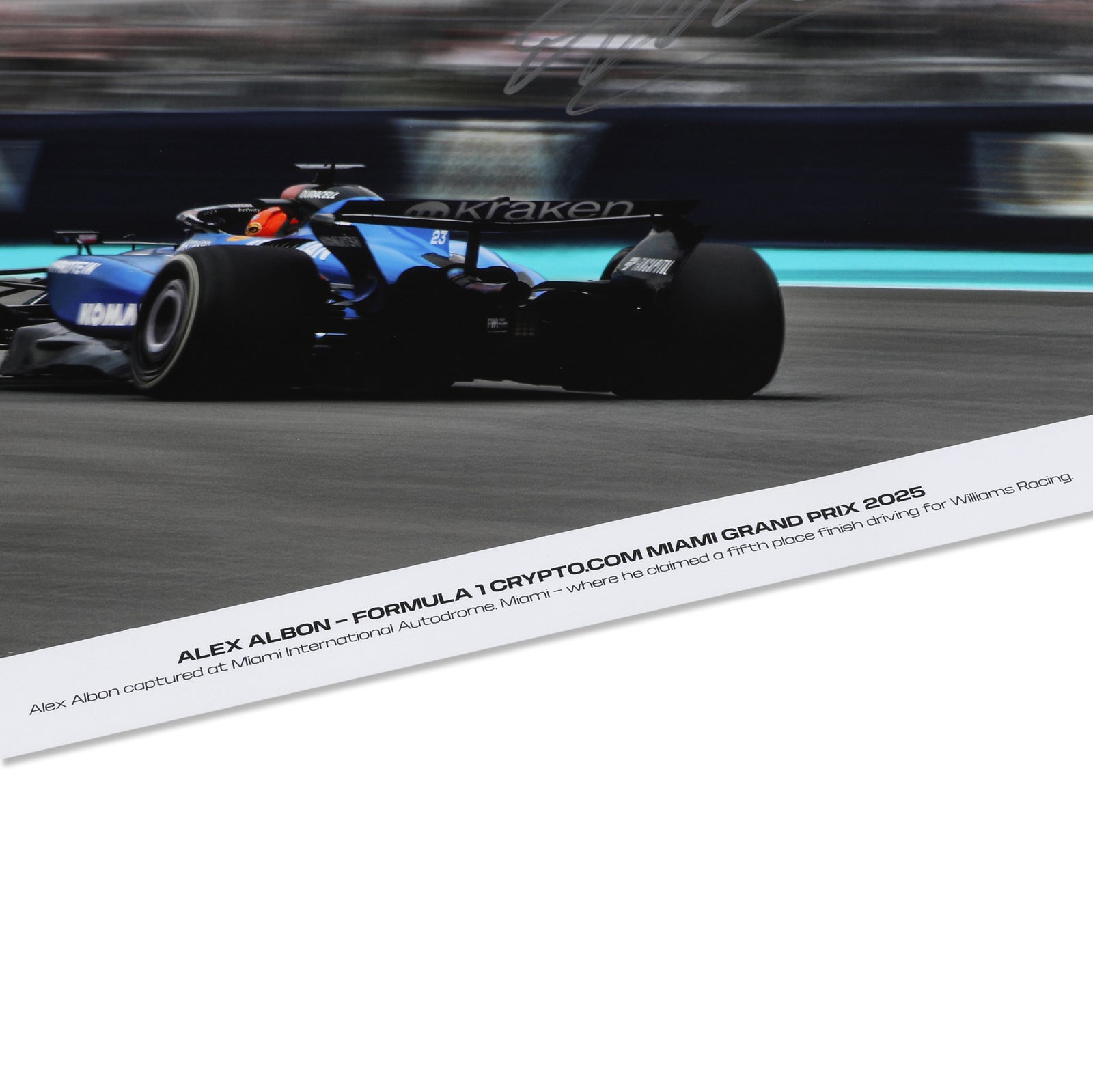Alex Albon 2025 Atlassian Williams Racing Signed Print - Miami GP