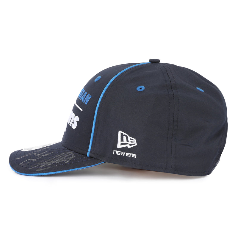 2026 Atlassian Williams Racing team cap signed by Alex Albon and Carlos Sainz collector display piece