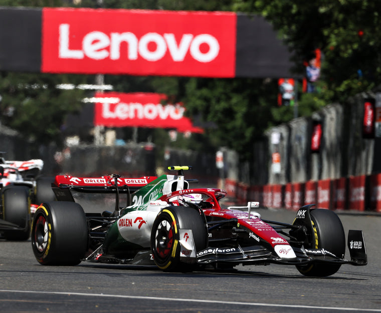 2022 Alfa Romeo C42 Formula 1-inspired Azerbaijan Grand Prix livery show car, full-size motorsport collector centrepiece