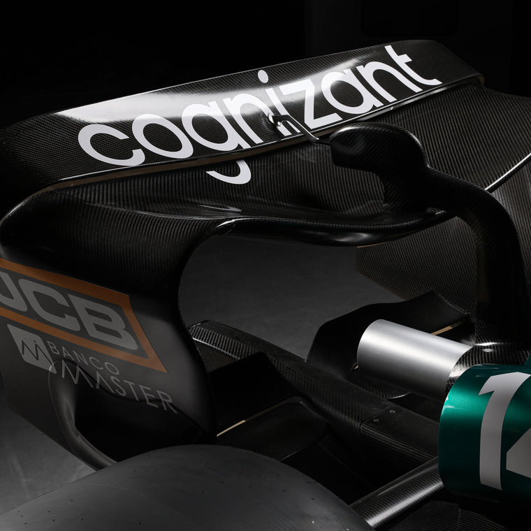 Aston Martin Aramco F1® Team AMR23 2023 full-size Formula 1 show car, premium exhibition display vehicle and collector centrepiece inspired by the AMR23