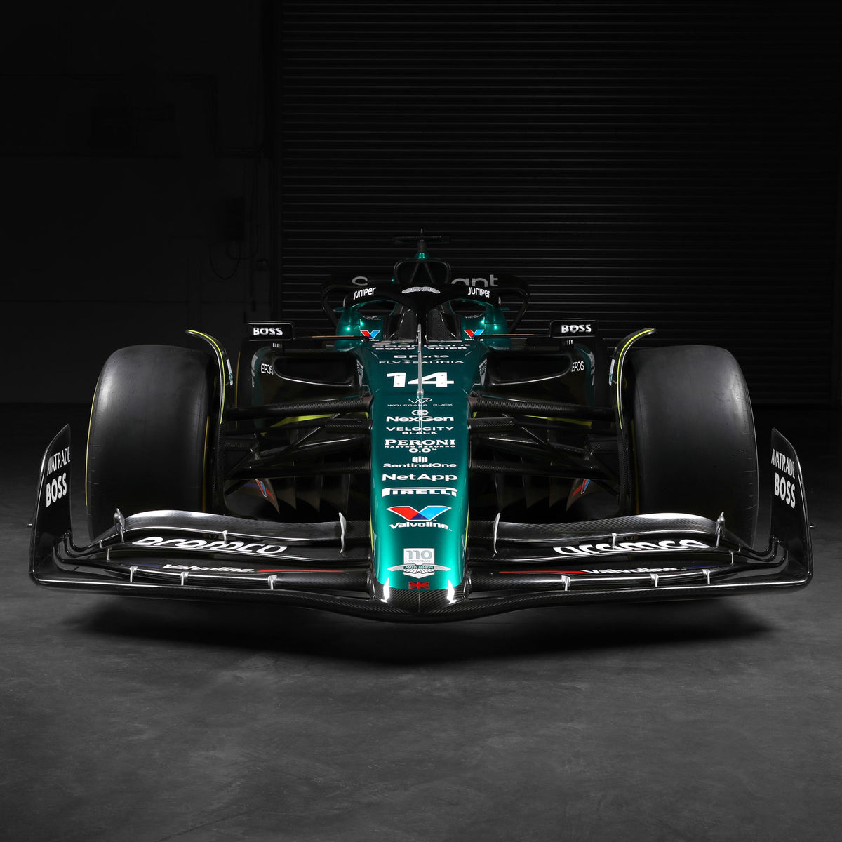 Aston Martin Aramco F1® Team AMR23 2023 Formula 1 show car, full-size Formula 1-inspired display vehicle for collectors and exhibitions