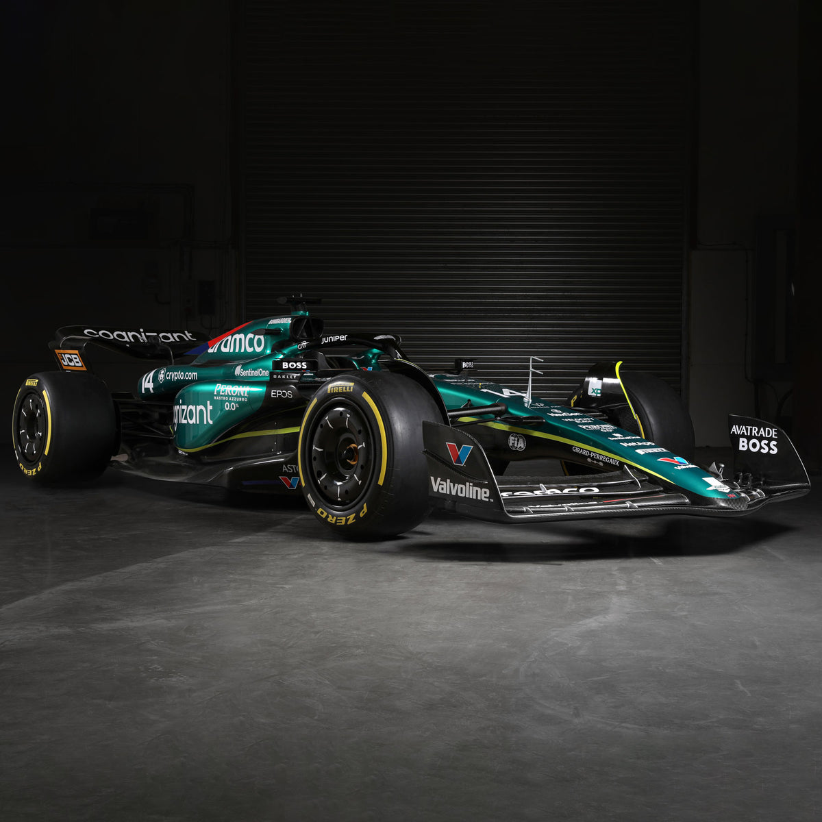 2023 Aston Martin Aramco F1® Team AMR23 Formula 1-inspired show car, premium full-size display vehicle celebrating Aston Martin engineering