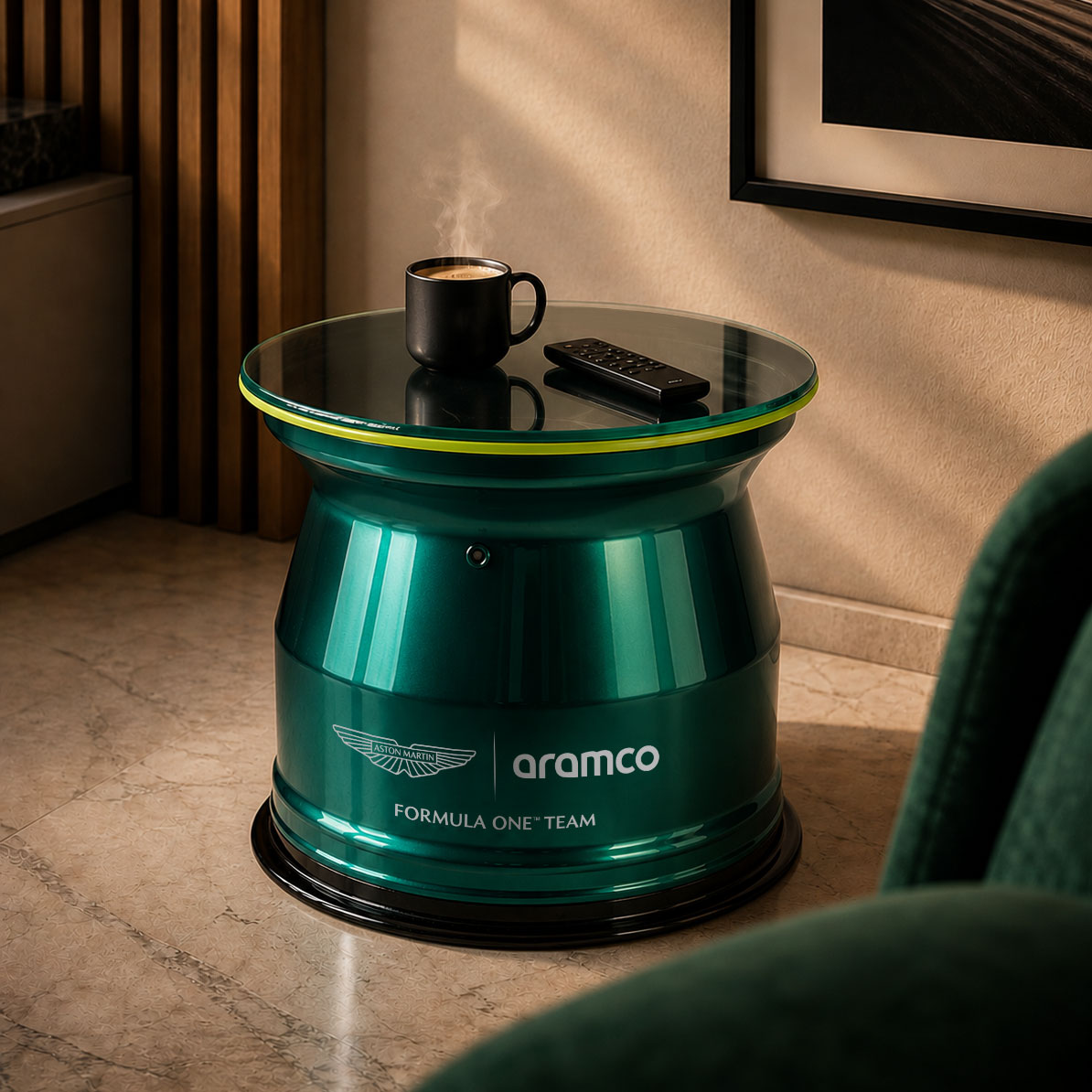 Aston Martin Aramco Rear Wheel Rim Table | Official F1 Memorabilia – F1 ...
