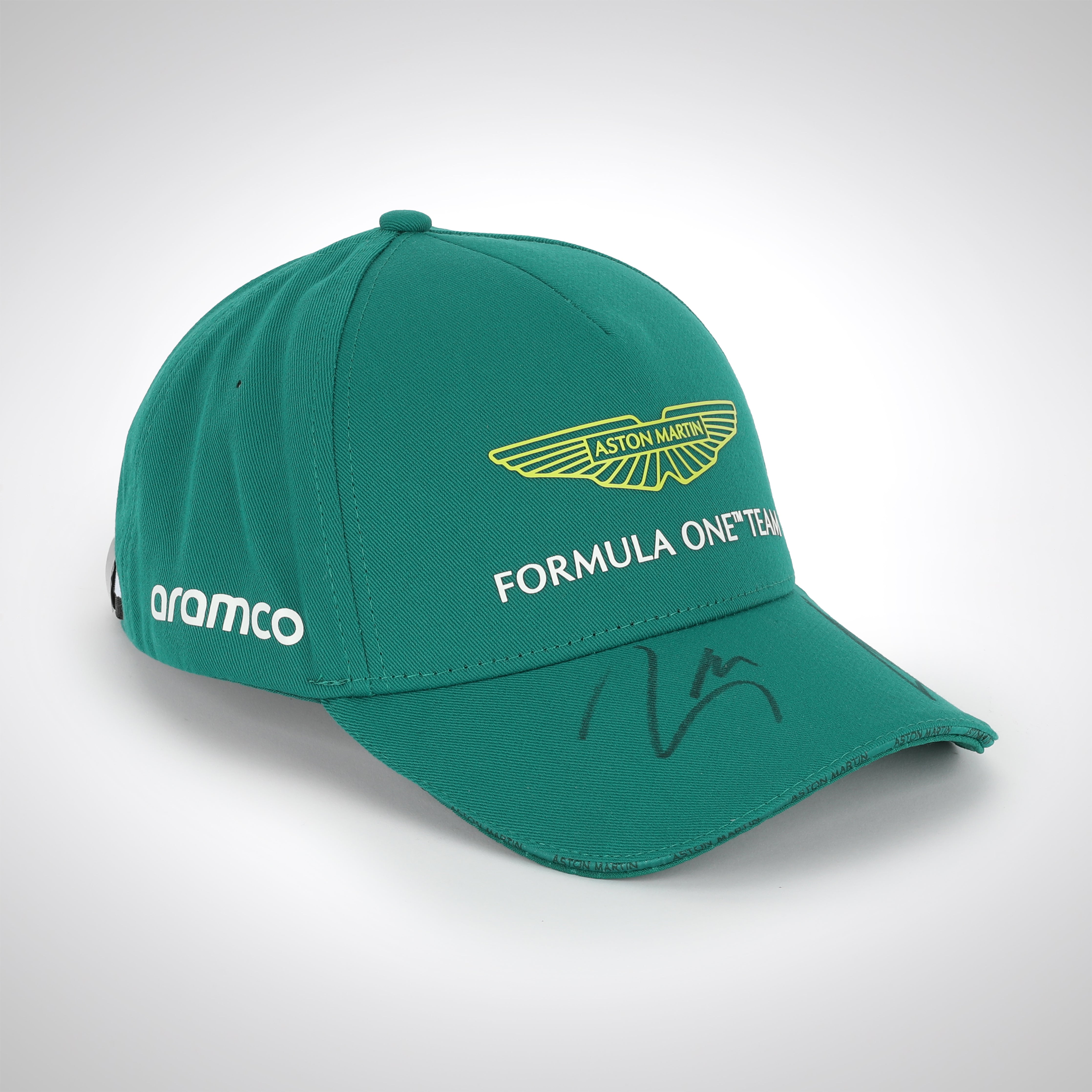 Aston Martin Aramco Cognizant F1 Team 2023 Dual Signed Team Cap