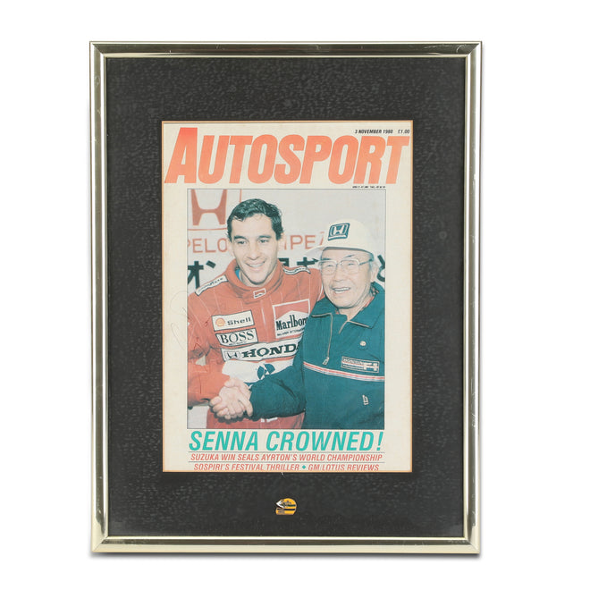 The Miami Auction LOT 007 - Autosport Magazine November 1988-Senna Signed Framed