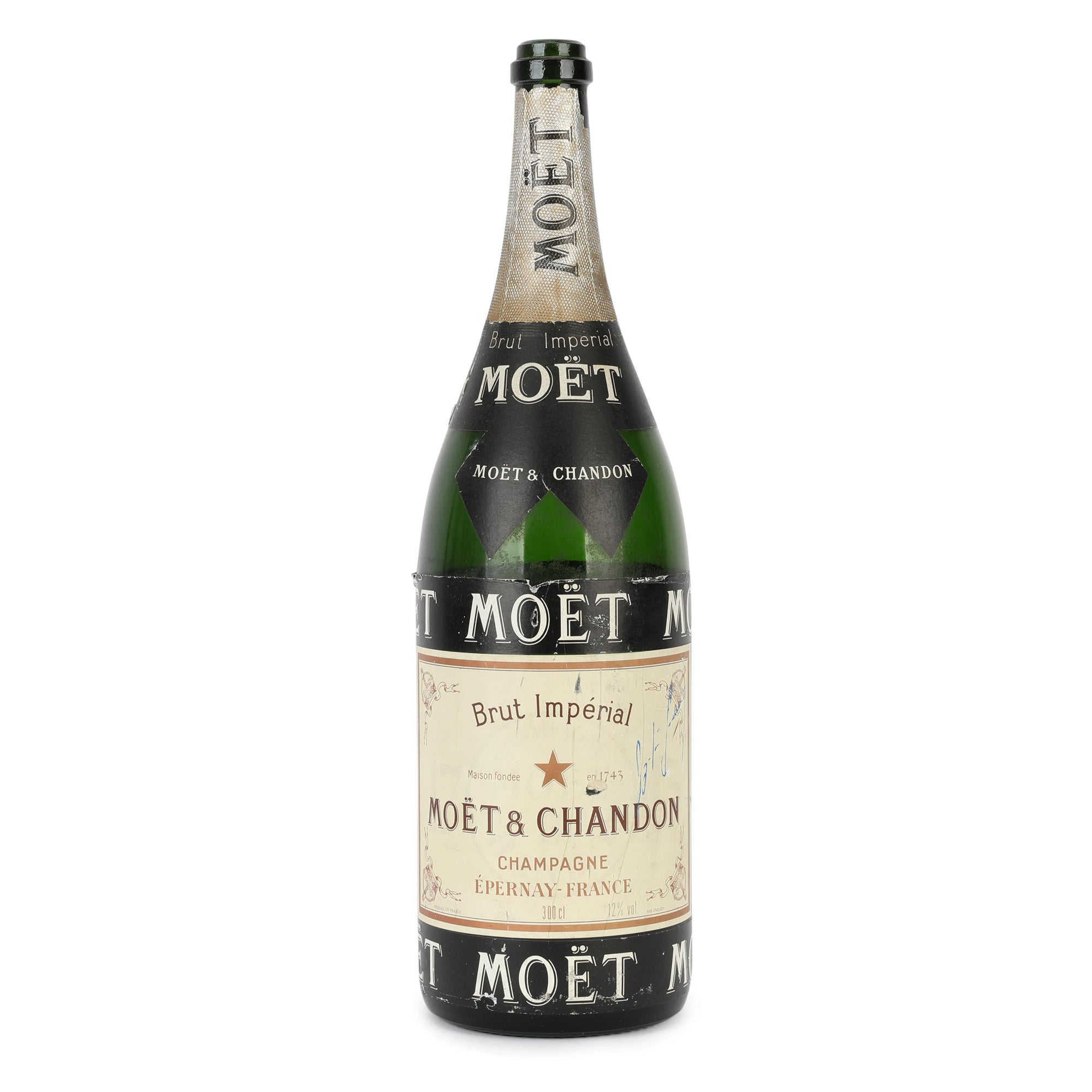Ayrton Senna 1989 Signed Moet Champagne Bottle