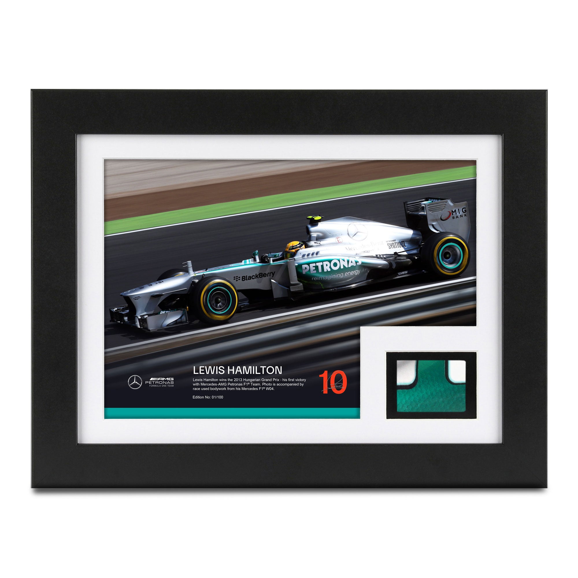 Lewis Hamilton 2013 First Win Bodywork & Photo - Hungarian GP