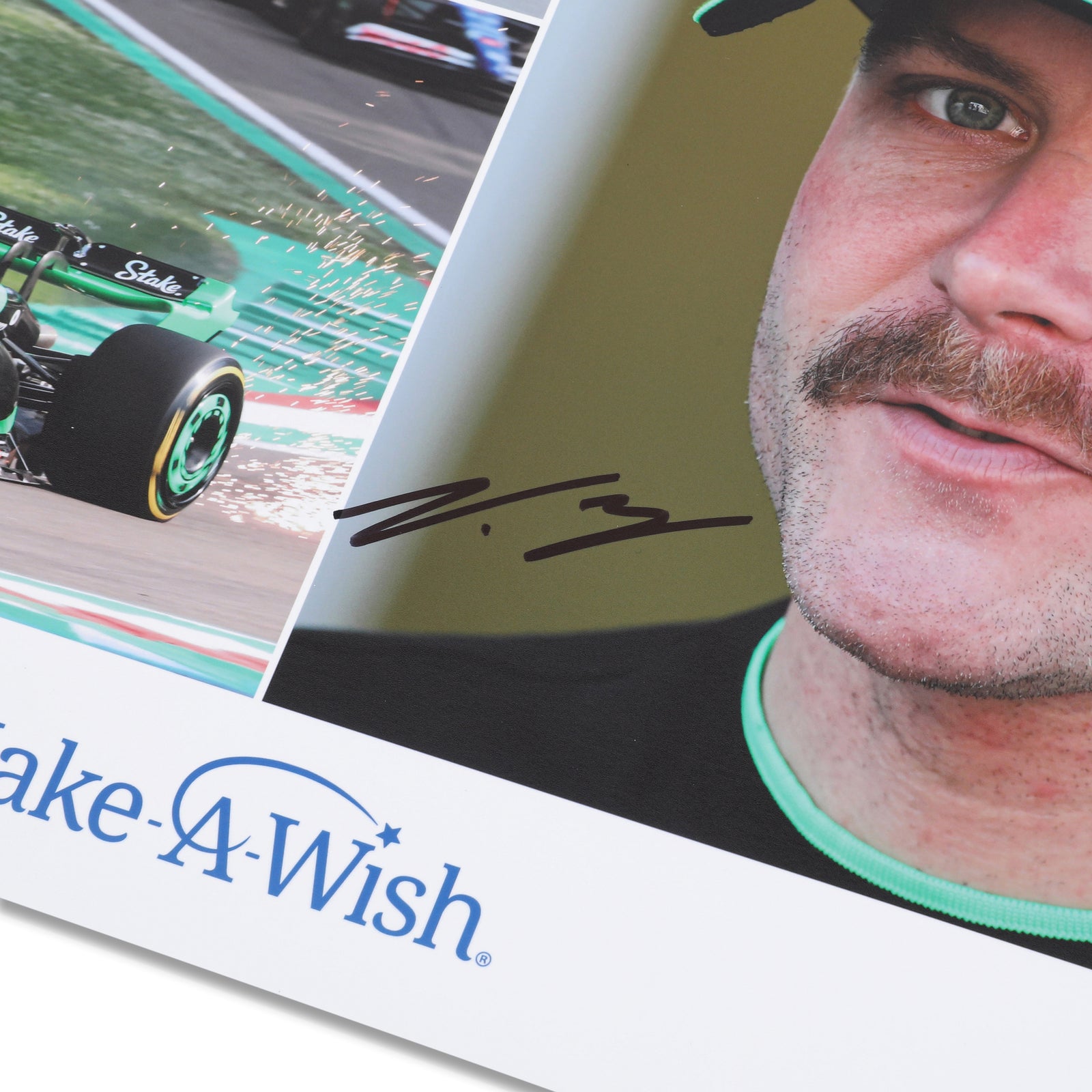 LOT 573 - Valtteri Bottas 2024 Stake F1 Team Kick Sauber Signed Poster - Make-A-Wish