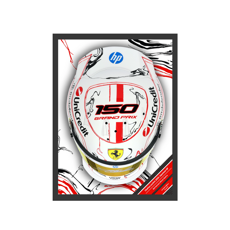 Charles Leclerc Signed 2025 Season Ferrari Replica Helmet - Japanese GP