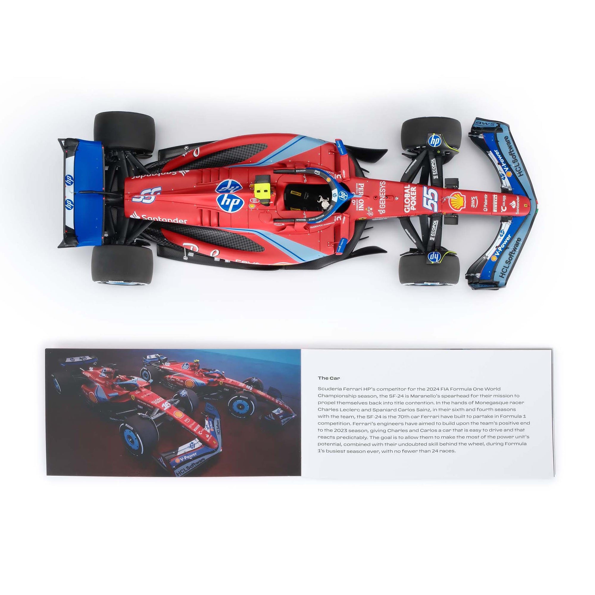 Carlos Sainz 2024 Ferrari SF-24 1:18 Scale Model Miami GP