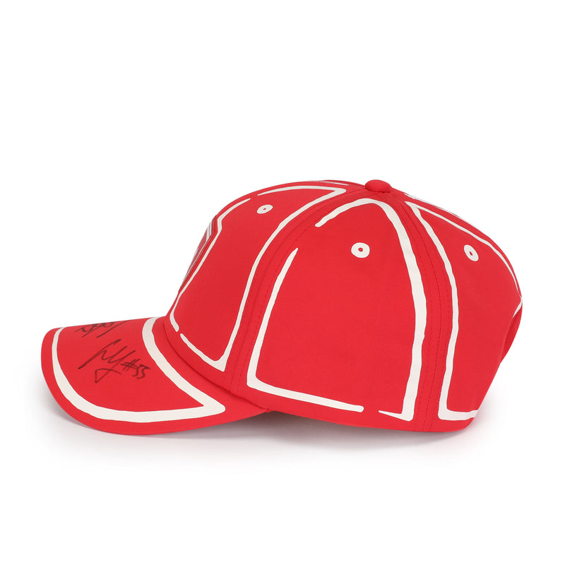 LOT 031 - Charles Leclerc & Carlos Sainz 2023 Signed Scuderia Ferrari Cap - Las Vegas GP
