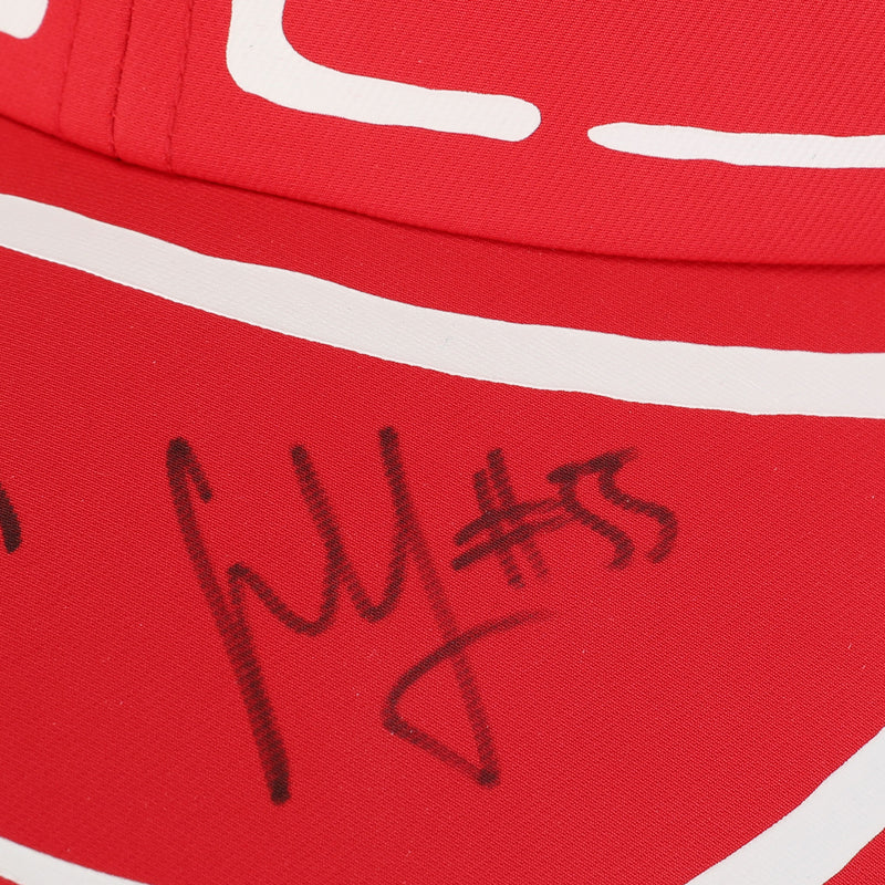 LOT 031 - Charles Leclerc & Carlos Sainz 2023 Signed Scuderia Ferrari Cap - Las Vegas GP