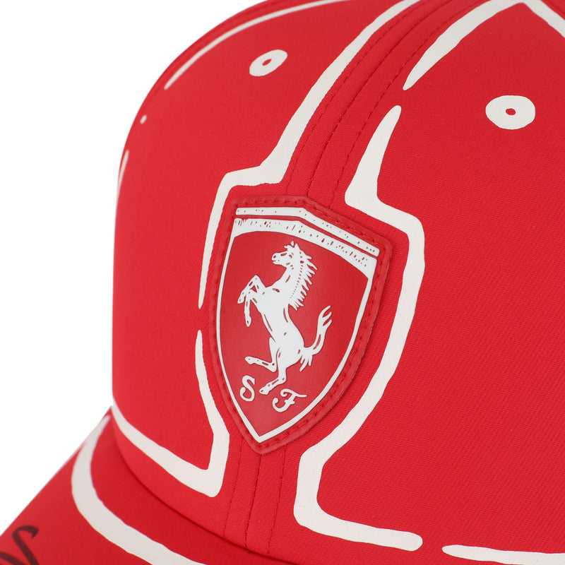 LOT 031 - Charles Leclerc & Carlos Sainz 2023 Signed Scuderia Ferrari Cap - Las Vegas GP