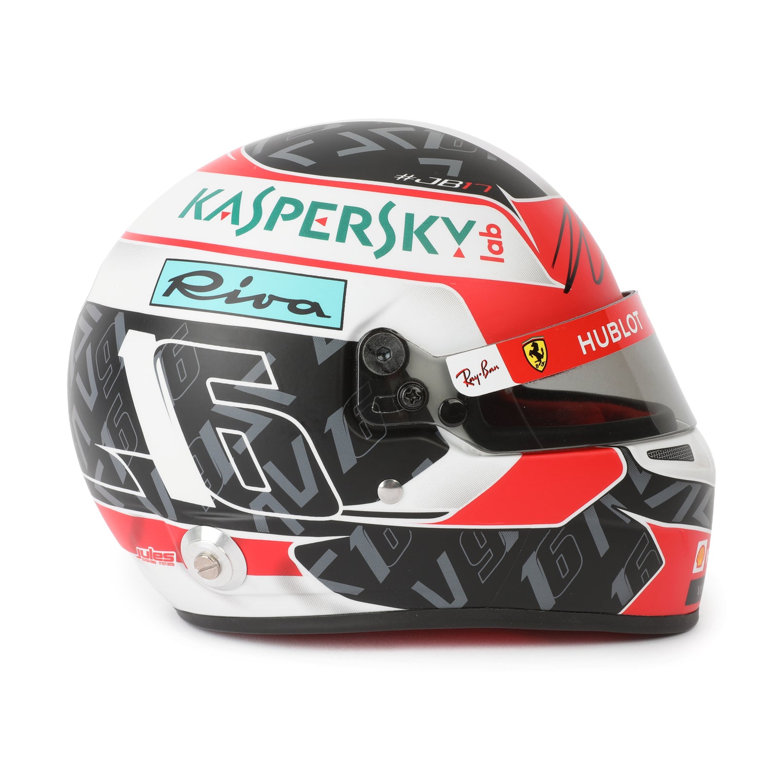 LOT 278 - Charles Leclerc 2019 1:2 Signed Mini Helmet