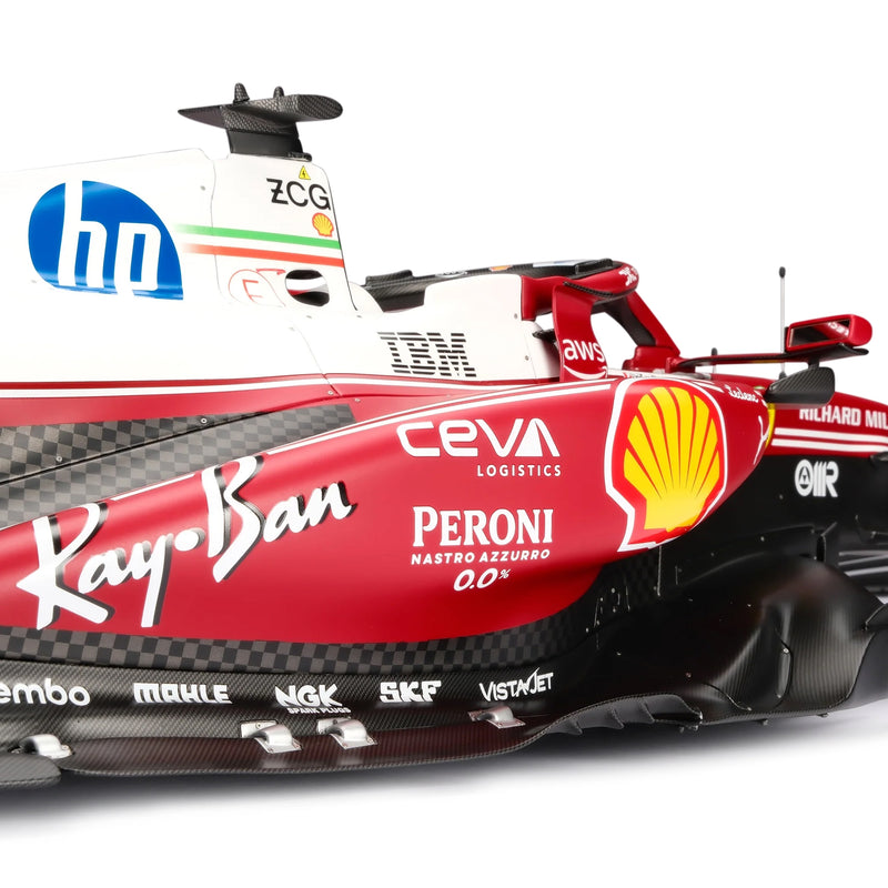 Charles Leclerc 2025 Ferrari SF-25 1:8 Scale Model - Italian GP Amalgam Collection