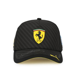 LOT 053 - Charles Leclerc Ferrari Signed Cap – Black and Yellow Edition