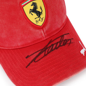 LOT 058 - Charles Leclerc Signed Ferrari Cap Desert Sun