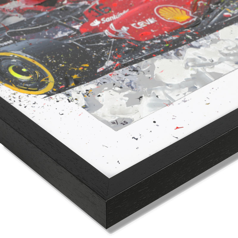 Charles Leclerc 2022 Hand Embellished Canvas Print – David Johnson